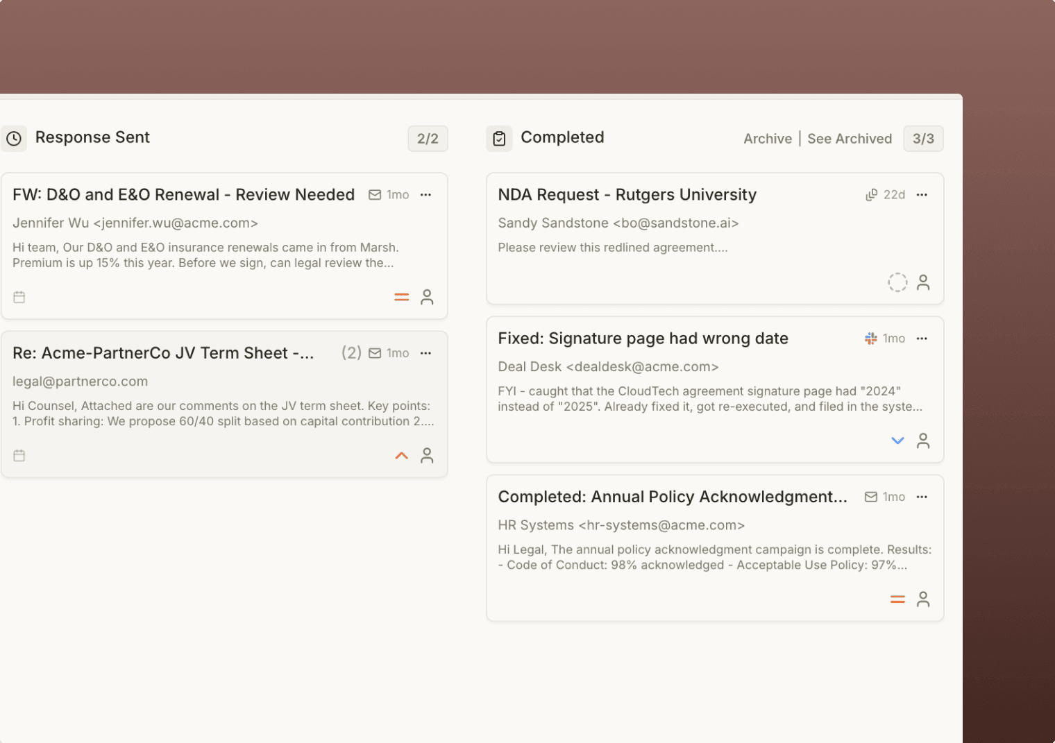 Sandstone unified legal workspace